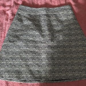 Express Black and White A-Line Skirt